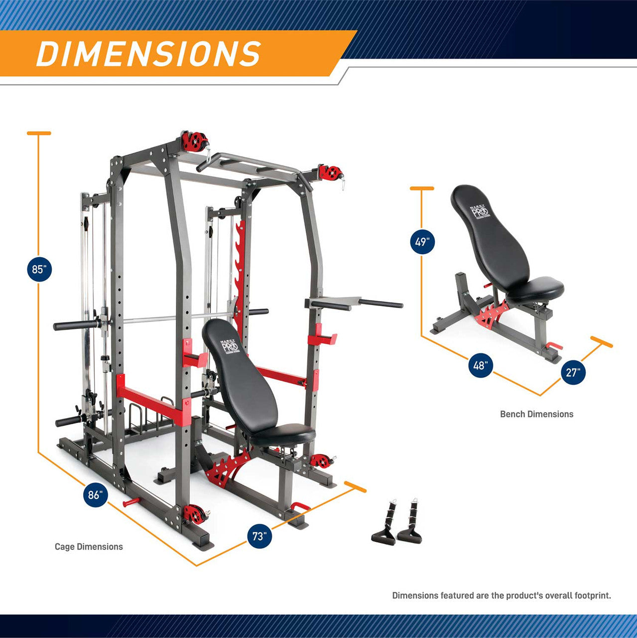 Marcy Pro SM-4903 Smith Machine Home Gym System - Full Body Workout Equipment for Strength Training | Perfect for Home Gym, Weight Lifting & Fitness Enthusiasts