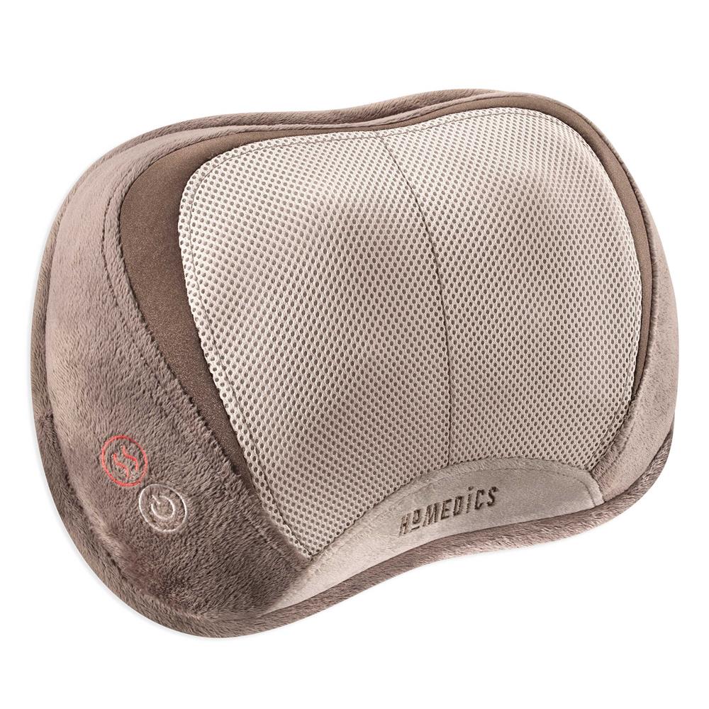 HOMEDICS 3D Shiatsu Select Massage Pillow with Heat - Purple SP 100H - Neck & Back Pain Relief for Home, Office & Car Use
