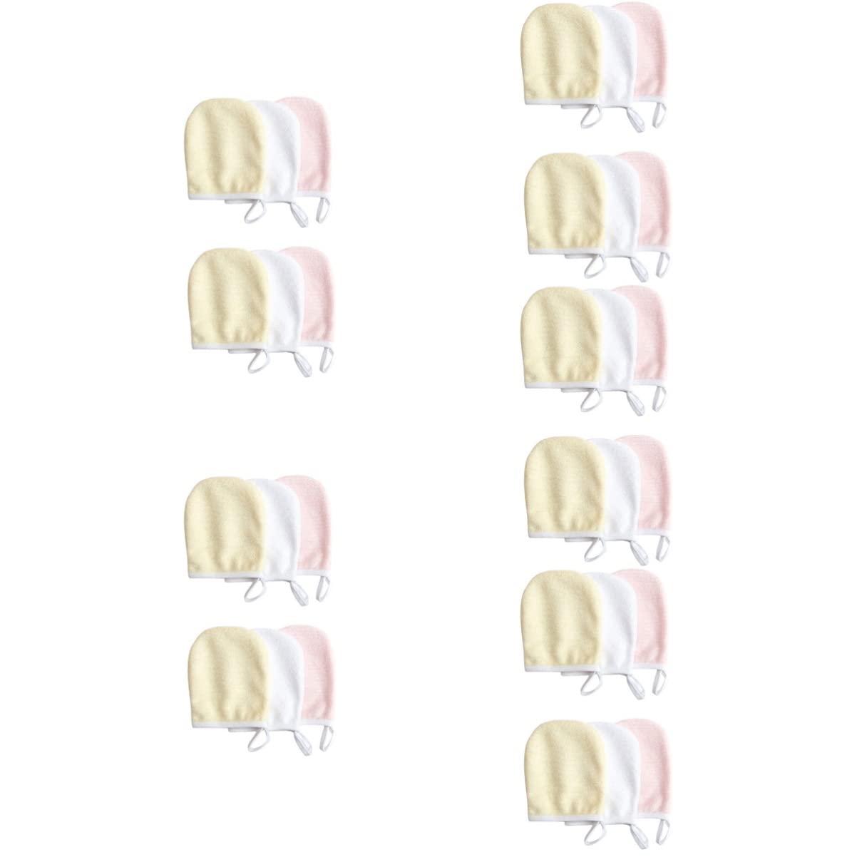 Beaupretty 30-Pack Soft Microfiber Makeup Remover Puffs & Cleaning Gloves - Gentle for Face, Eyes & Baby Care, Durable Household Washing Sponges for Daily Skincare & Home Cleaning