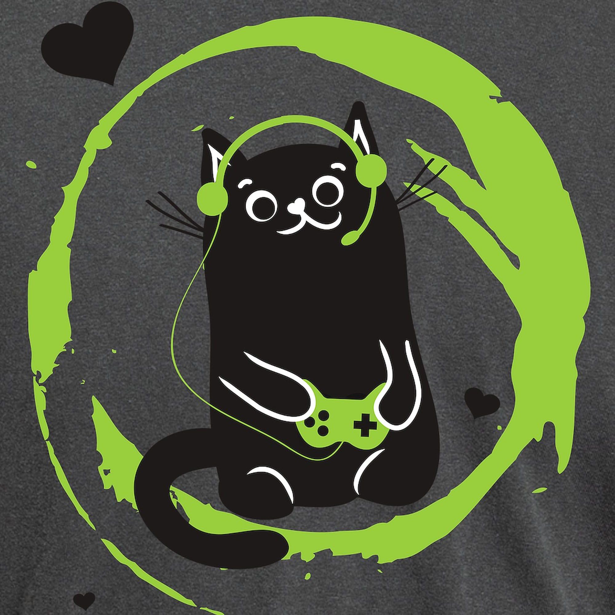 Gamer Cat T-Shirt for Men - Comfort Colors Soft Cotton Tee - Perfect for Gaming, Casual Wear & Gifts