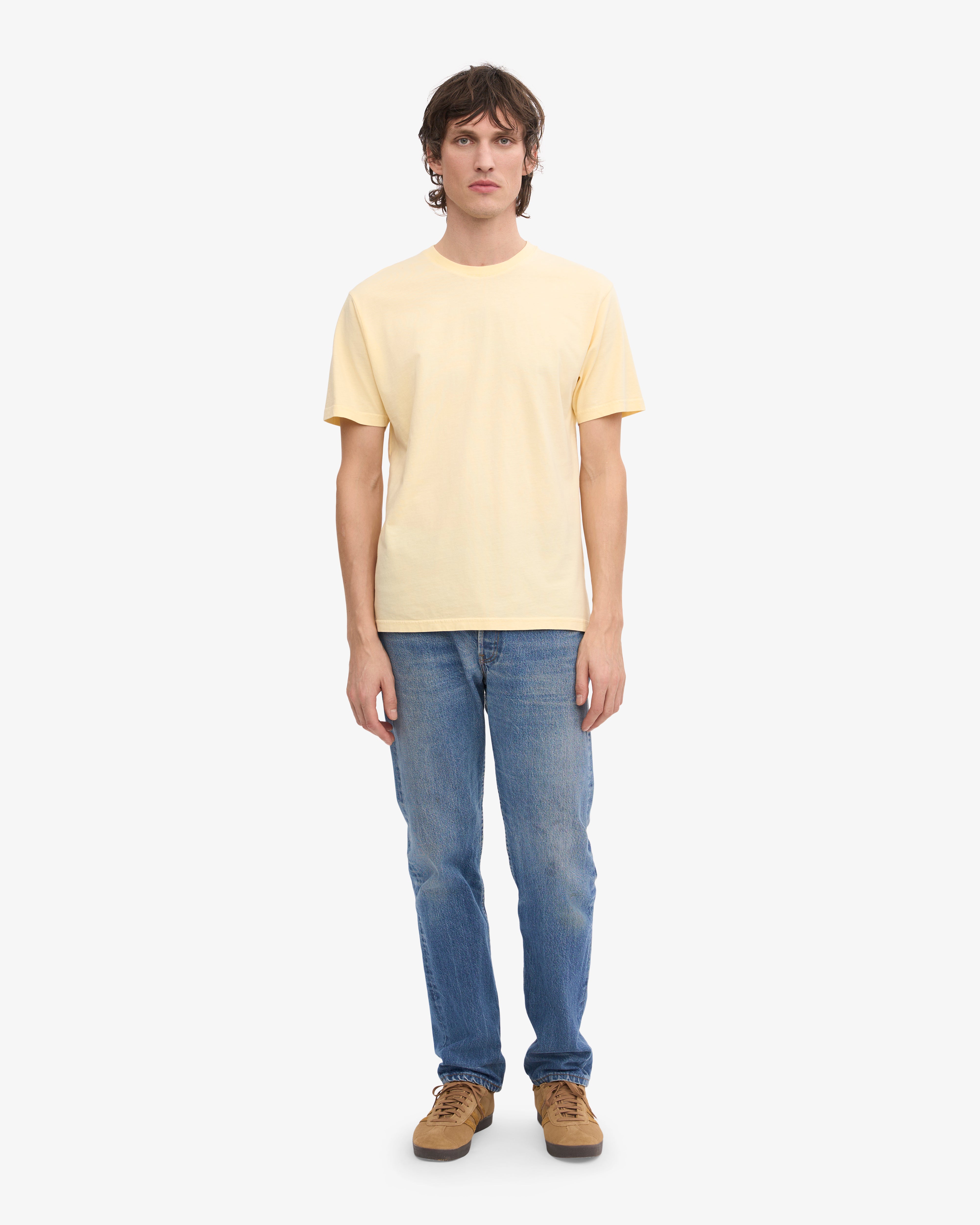 Classic Organic Cotton T-Shirt - Soft Yellow | Eco-Friendly & Comfortable for Everyday Wear | Perfect for Casual Outfits & Sustainable Fashion