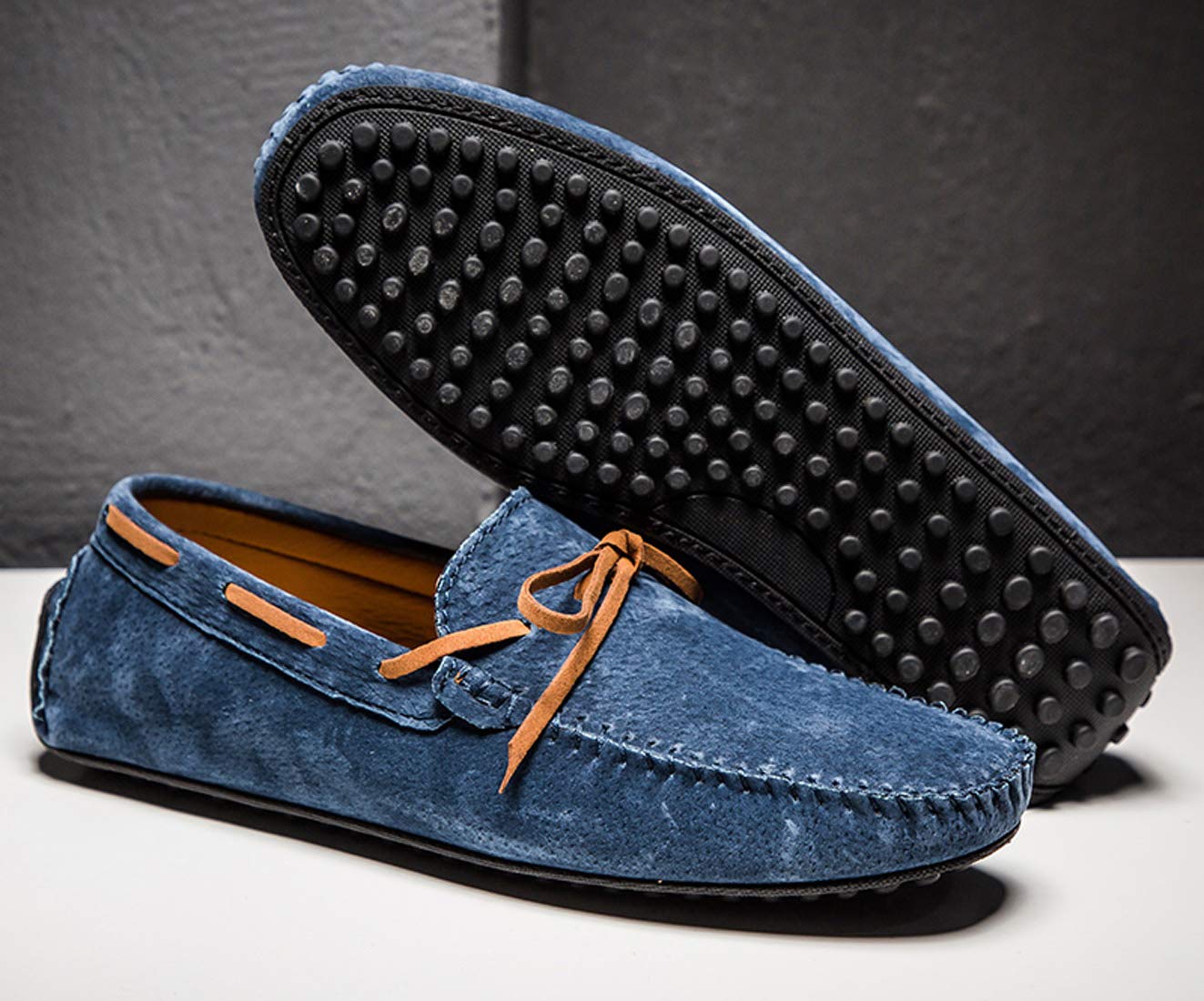 Men's Casual Loafers - Suede Moccasin Slip-On Dress Shoes for Driving & Boat Wear | Comfortable Lace-Up Fashion Footwear for Office, Travel & Daily Outfits