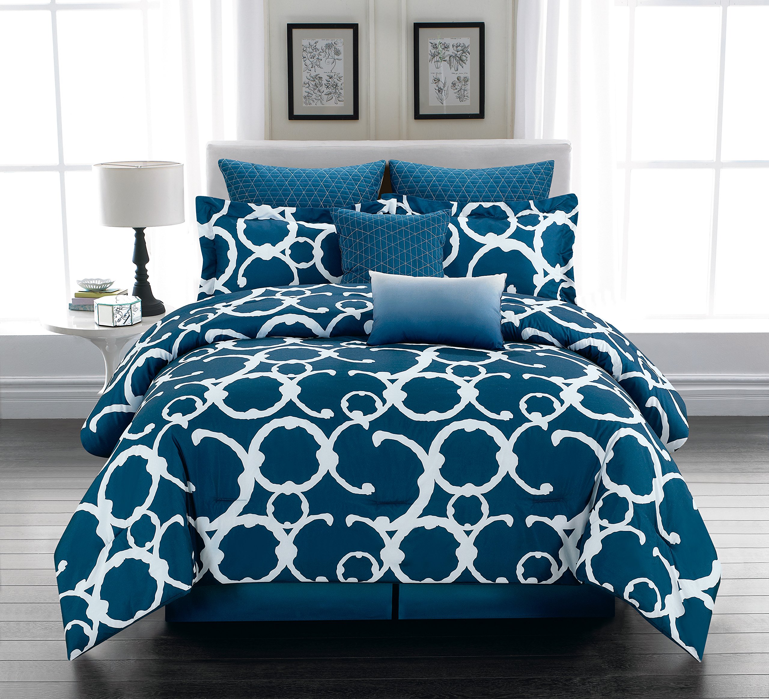 Duck River Textile Rhys Comforter Set - Indigo Blue Luxury Bedding for Master Bedroom & Guest Room
