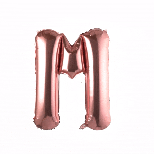 Balloonify Rose Gold Mylar Letter M Balloon - 40 Inch Large Foil Balloon for Birthday Party Decorations, Wedding, Anniversary, Baby Shower & Special Events (1 Count Box)