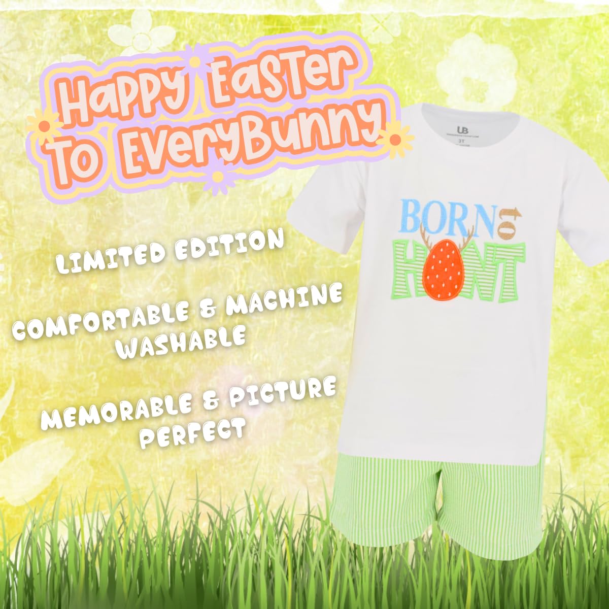 Adorable Baby Boys' Easter Egg Hunting Outfit - Cute & Unique Easter Costume for Toddlers - Perfect for Easter Egg Hunts, Photo Shoots & Spring Celebrations