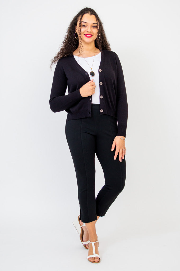 Jessica Women's Black Bamboo Cotton Sweater - Soft & Comfortable Pullover for Casual Wear, Office & Fall Outfits