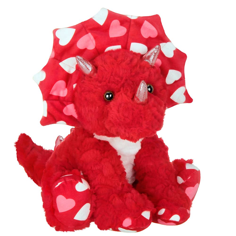 Dinomite Soft Plush Triceratops Dinosaur Toy - Cute & Huggable Stuffed Animal for Kids, Bedroom Decor, Gift for Boys & Girls