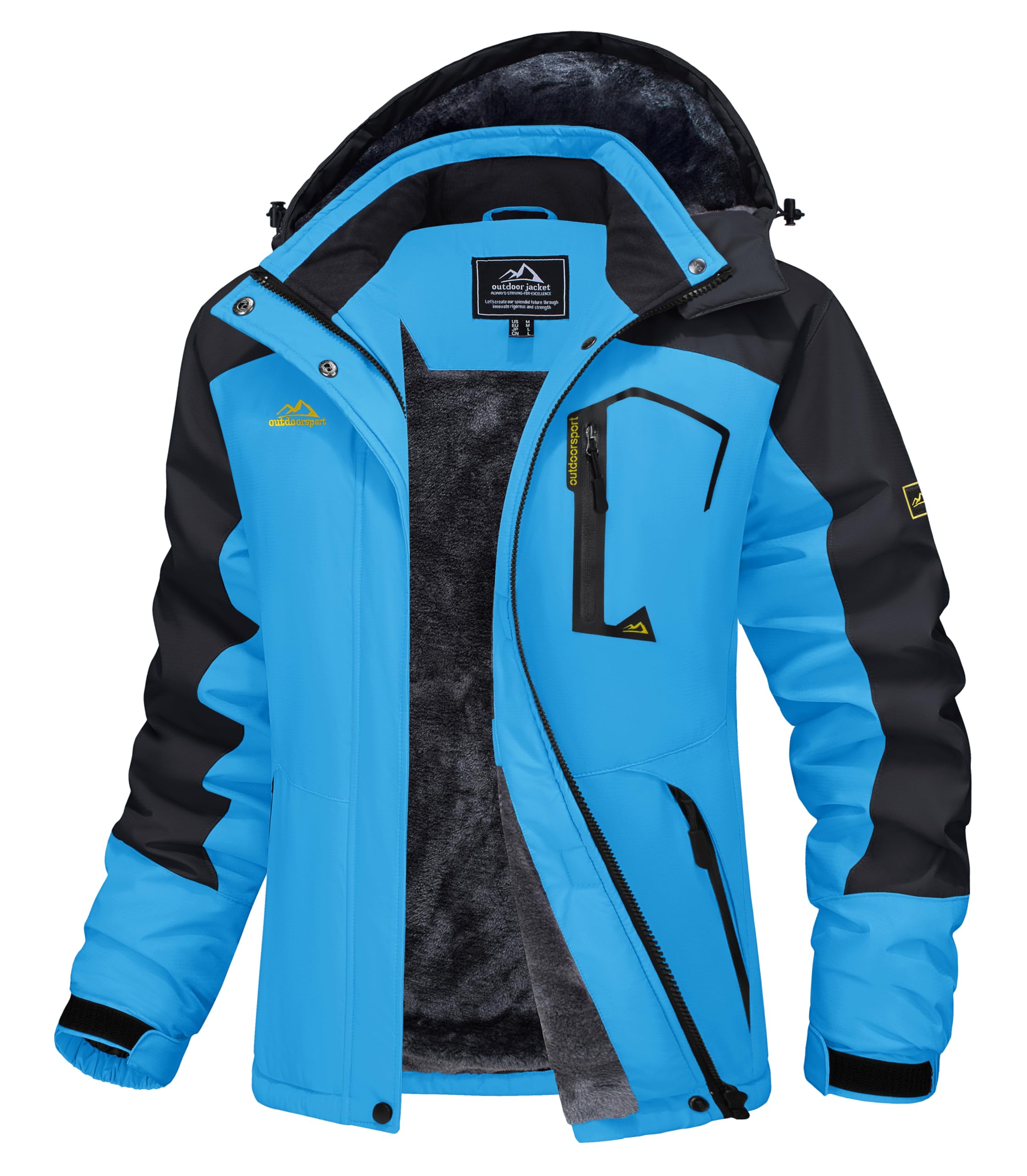 MAGCOMSEN Women's Waterproof Ski Jacket - Insulated Winter Snow Coat with Hood & Fleece Lining | Windproof Warm Jacket for Skiing, Snowboarding & Outdoor Activities