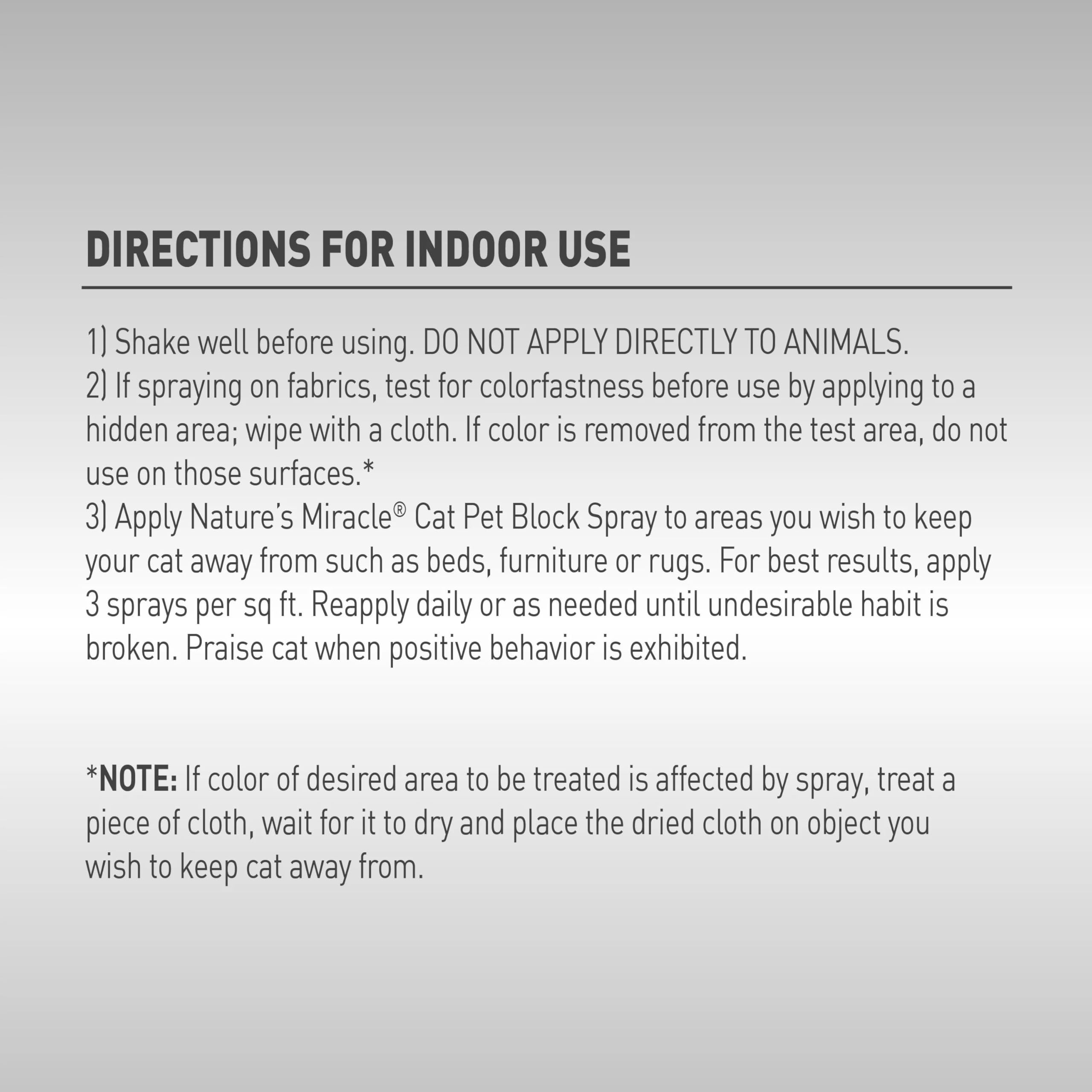 Nature's Miracle Advanced Platinum Cat Repellent Spray - 8 oz | Indoor Training Aid for Cats | Stops Scratching & Marking on Furniture, Carpets & More