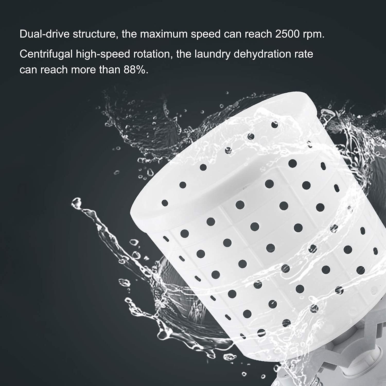 Portable Manual Spin Dryer for Clothes - Compact Non-Electric Laundry Wringer - Perfect for Apartments, Dorms, Camping & Travel - Quick Dry Solution for Small Spaces