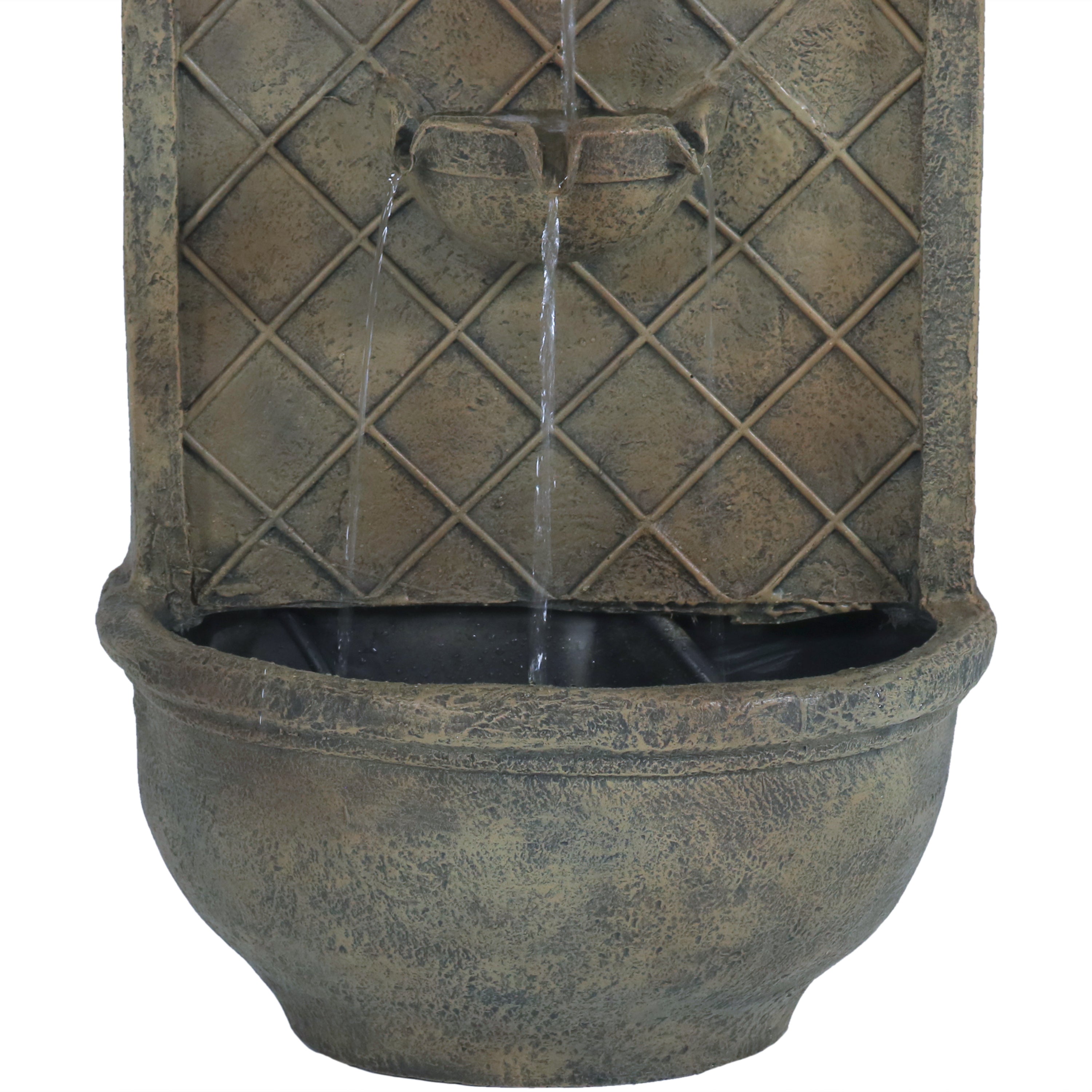 Sunnydaze Messina Outdoor Wall Fountain with Submersible Pump - 26 Inch Height, Water Feature for Garden, Patio, Backyard Decor - Perfect for Relaxation and Meditation Spaces
