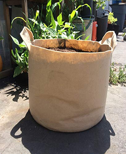 24-Pack 30 Gallon Tan Fabric Grow Bags - Breathable Aeration Pots for Plants, Vegetables, Trees - Ideal for Nursery, Garden & Container Planting - Perfect for Indoor & Outdoor Gardening