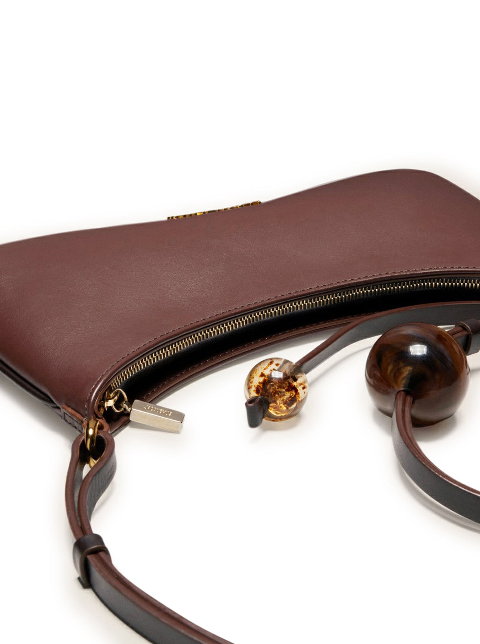 Jacquemus Le Bisou Perle Brown Crossbody Bag - 231Ba0573000 855 Medium Brown | Elegant & Stylish for Parties, Dates, and Evening Events