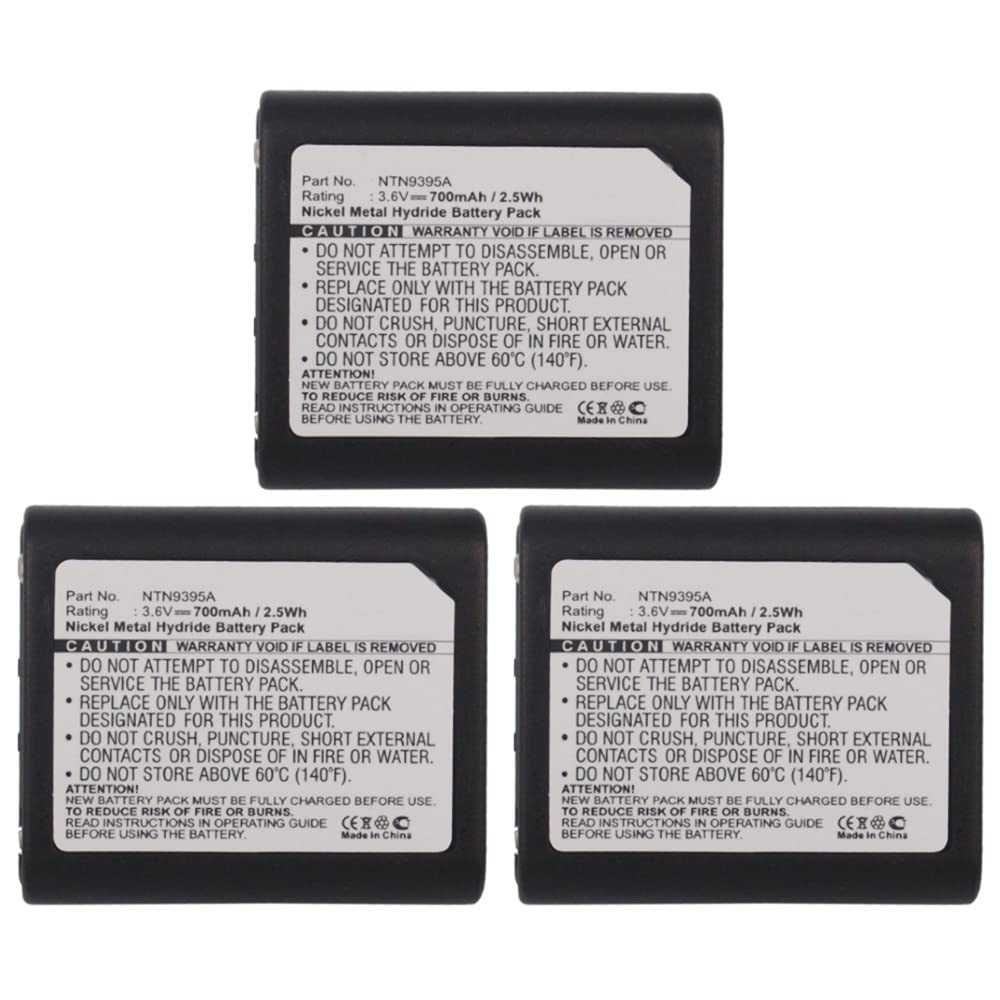 Synergy Digital 2-Way Radio Rechargeable Batteries - 3 Pack Ni-MH 3.6V 700mAh Replacement for Motorola NNTN4385 & 56318 Walkie Talkie - Perfect for Construction, Security, and Outdoor Adventures