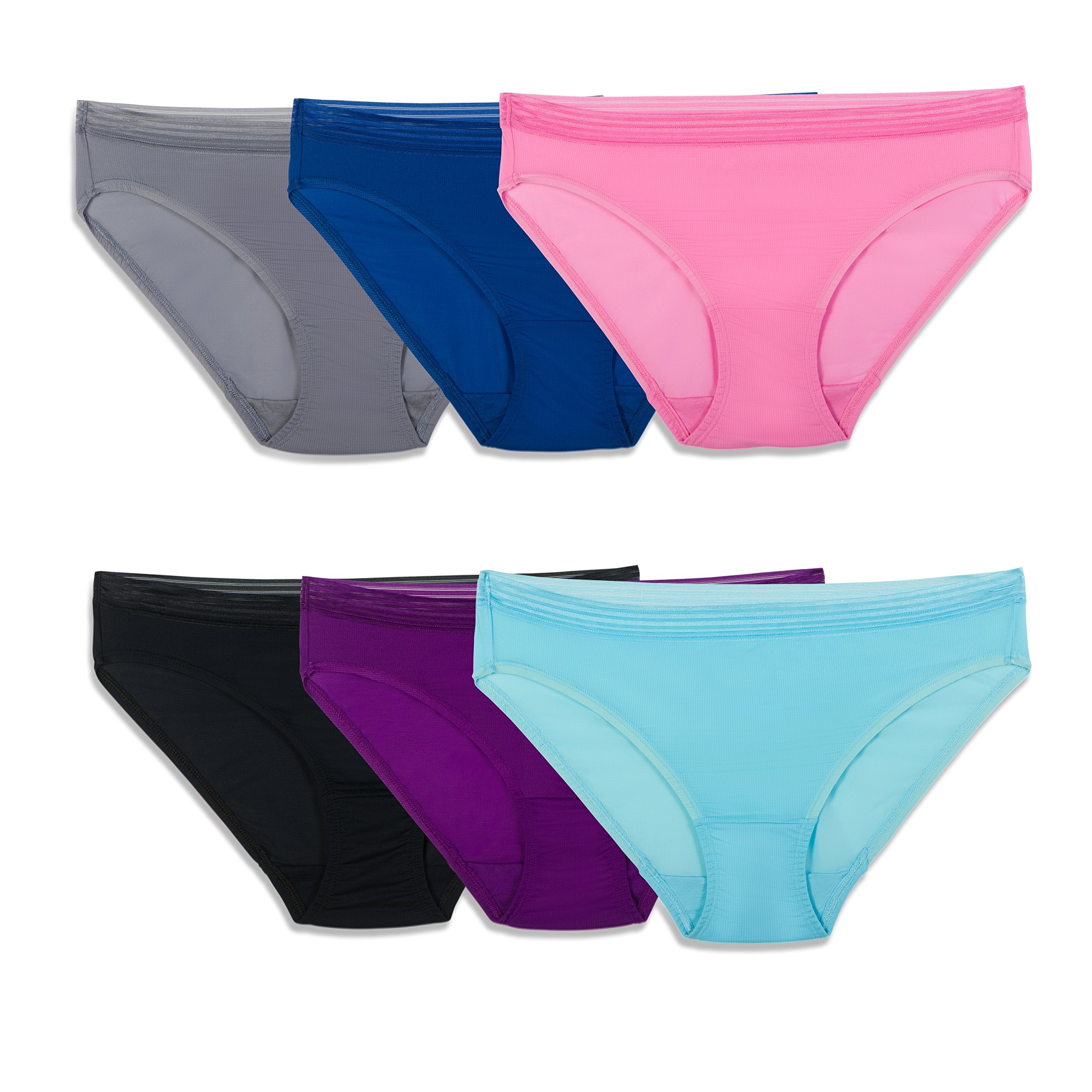 Fruit of the Loom Women's Everlight Underwear Multipack - Soft Breathable Cotton Panties for Everyday Comfort - 5 Pack (Assorted Colors) | Perfect for Workout, Yoga, Sleep & Daily Wear