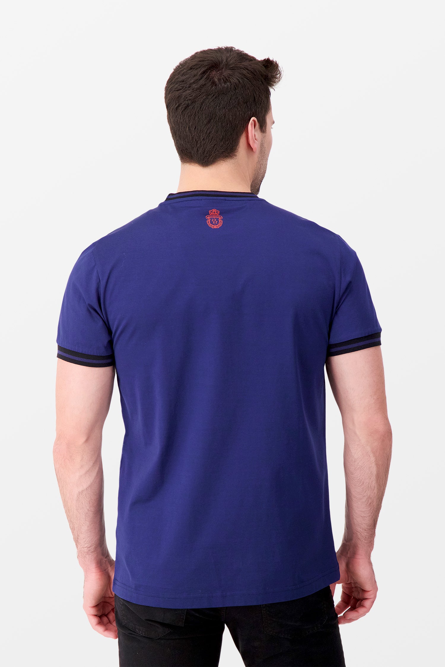 Billionaire Dark Blue Short Sleeve Money Print T-Shirt for Men - Casual Streetwear & Hip Hop Fashion