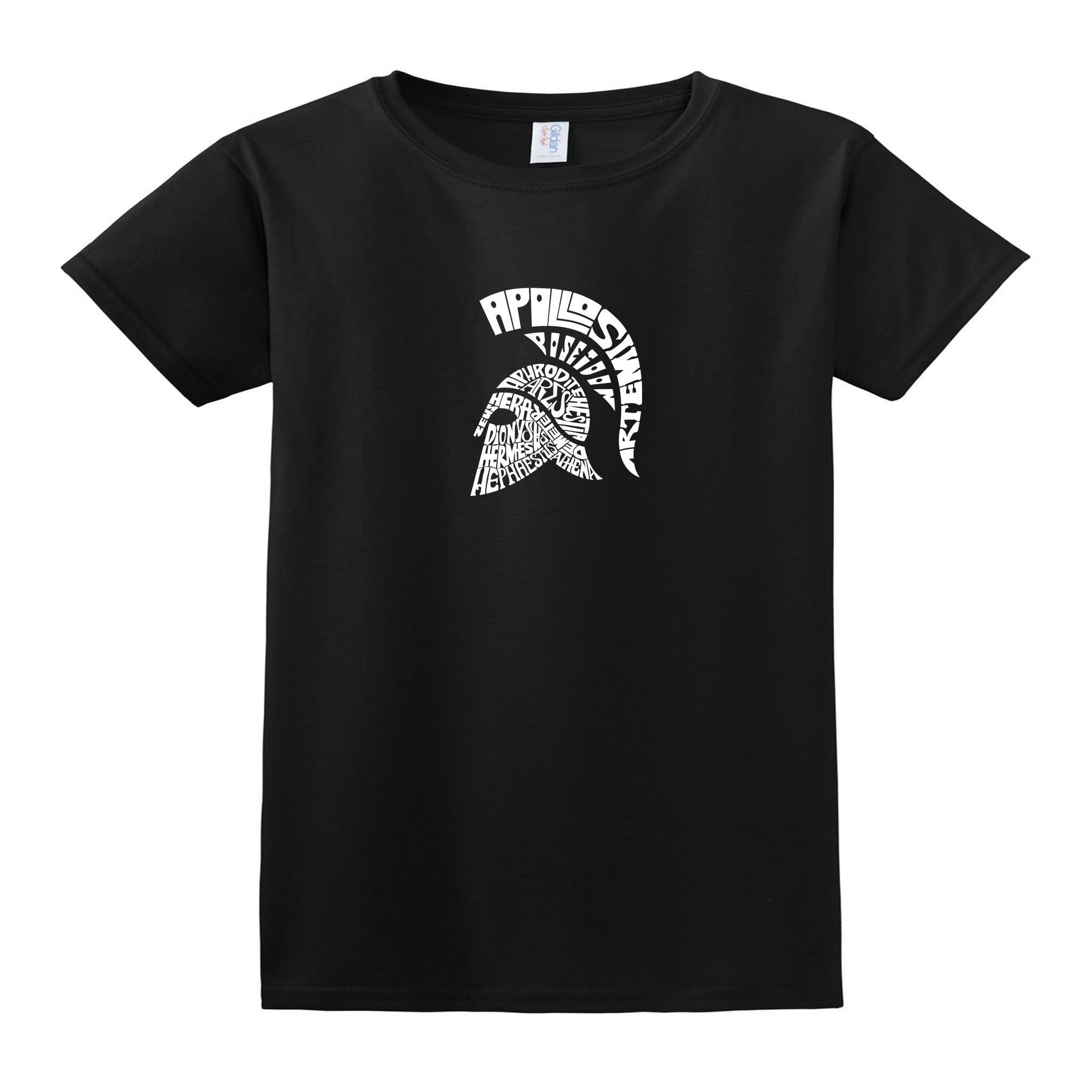 LA POP ART Women's Spartan Word Art Graphic T-Shirt - Soft Cotton Tee for Casual Wear, Gym, and Street Style Fashion