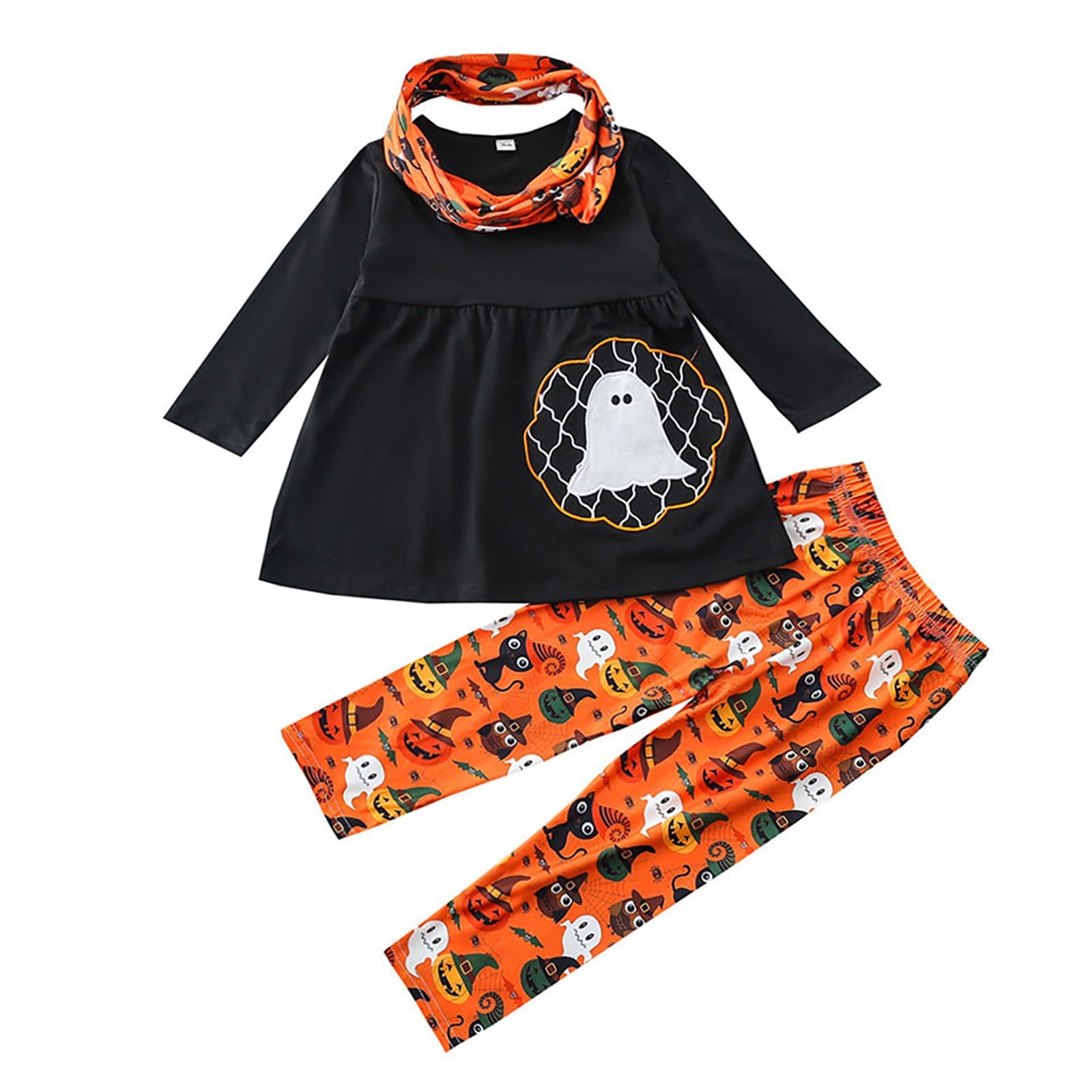 Baby Tutu Toddler Girl's Halloween Long Sleeve Pullover Top with Elastic Waistband & Cartoon Pattern - 3T Girls' Clothing for Costume Parties, Dress-Up Play & Holiday Photos