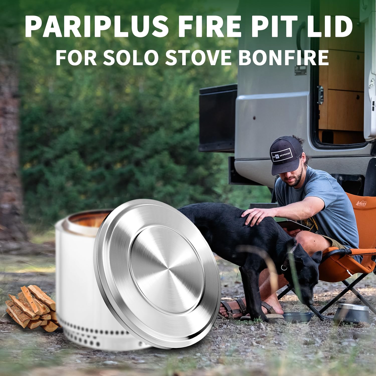 Solo Stove Bonfire Fire Pit Lid Cover - 19.5 Inch Stainless Steel Fire Pit Accessory for Solo Stove Bonfire | Perfect for Outdoor Camping, Backyard Fire Pits & Patio Protection
