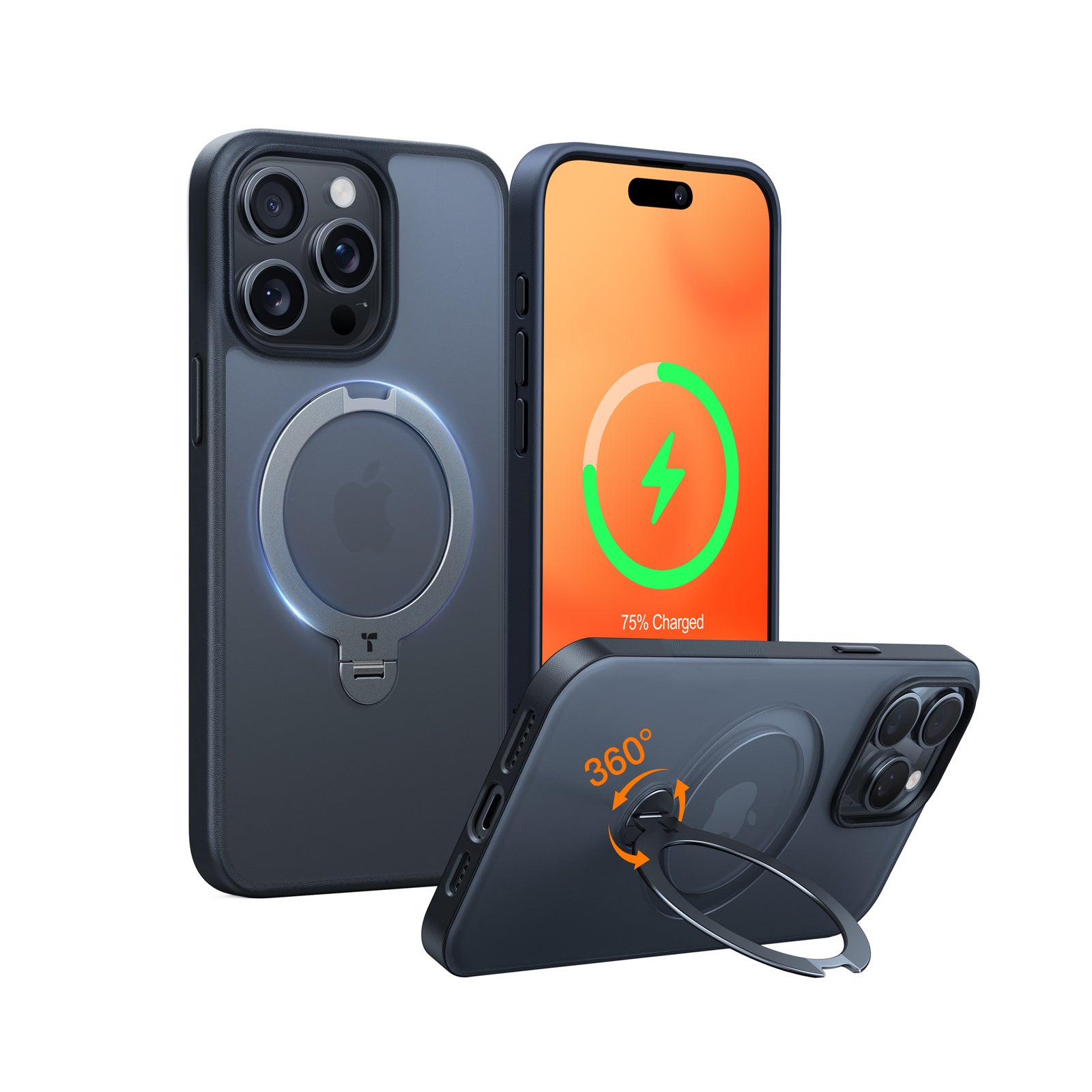 Ostand Q3 Rotating Phone Stand Holder for iPhone 15 - 360° Adjustable Desktop Mount for Video Calls, Gaming & Hands-Free Viewing