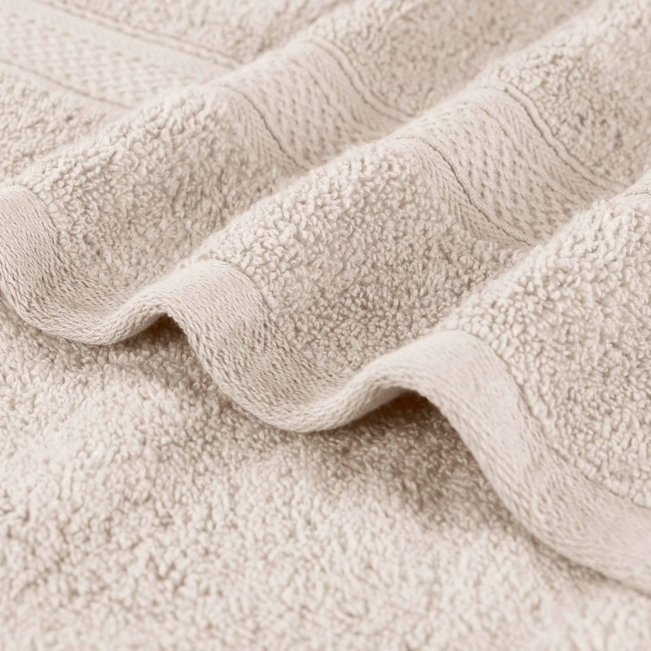 Premium Zero Twist Cotton Jacquard Chevron Face Towels - Set of 12 | Ultra Soft Bath & Hand Towels for Spa, Guest Bathroom & Luxury Home Decor