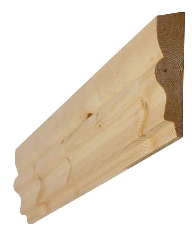 Kronlist Sundborn Furu Wood Molding 155 x 36 x 2350 mm - Premium Pine Wall Trim for Home Decoration & Interior Design