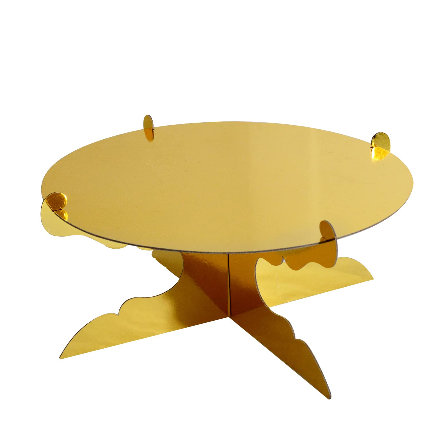 12 Inch Gold One Tier Cardboard Cupcake Stand - Sturdy Cake Stand for Birthday, Wedding & Party Dessert Displays - Perfect for Events, Baby Showers & Buffets