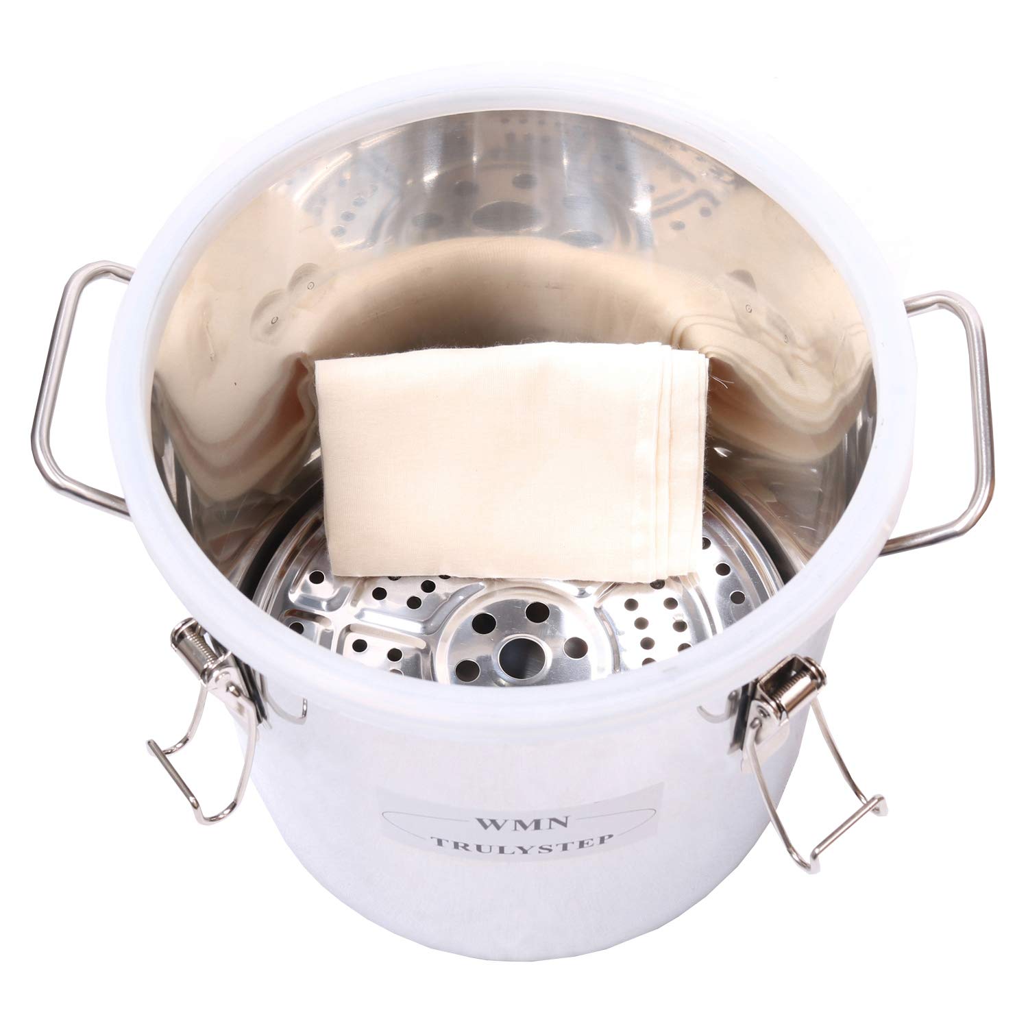 YUEWO 3-Pot 8 Gallon (30L) Copper Alcohol Distiller Kit - DIY Home Brewing Equipment for Whiskey, Brandy & Wine Making with Thumper Keg | Perfect for Craft Distilled Spirits, Purified Water & Homemade Moonshine