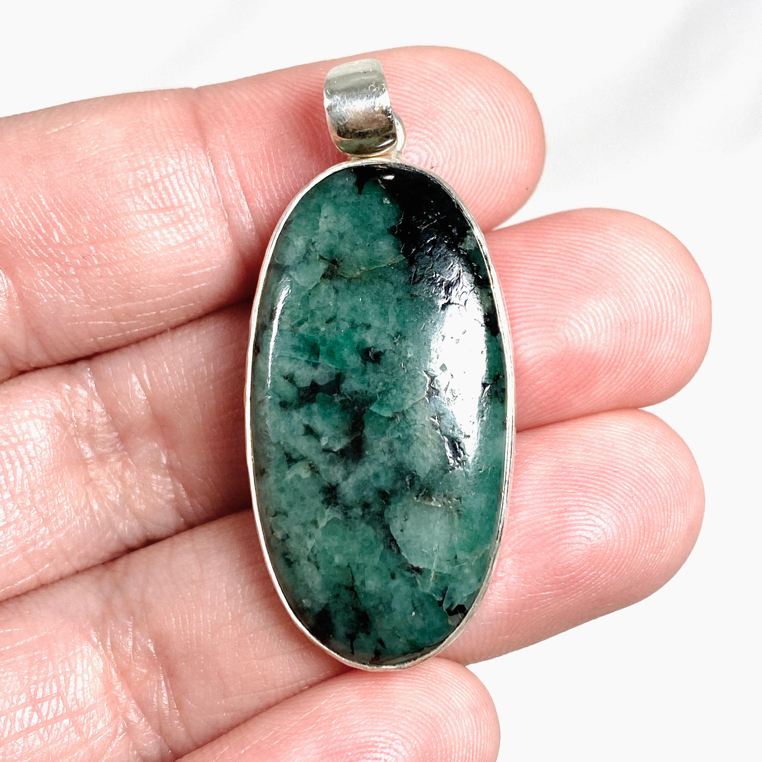 Emerald Oval Pendant Necklace - 14K Gold Plated Elegant Jewelry for Women - Perfect for Weddings, Anniversaries & Special Occasions