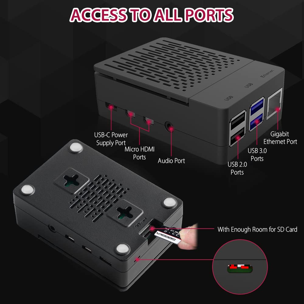 GeeekPi Raspberry Pi 4 8GB Starter Kit - 128GB Edition with Cooling Case, PWM Fan, 18W Power Supply & HDMI Cables | Perfect for DIY Projects, Home Automation & Coding Education