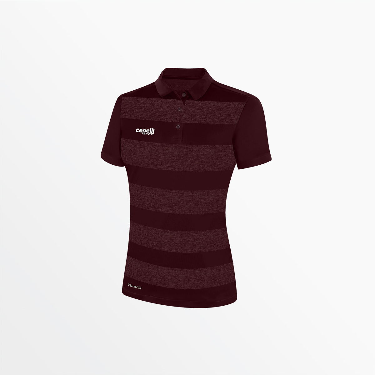 Women's Classic Stripe Polyester Polo Shirt - Comfortable & Stylish for Work, Golf & Casual Wear