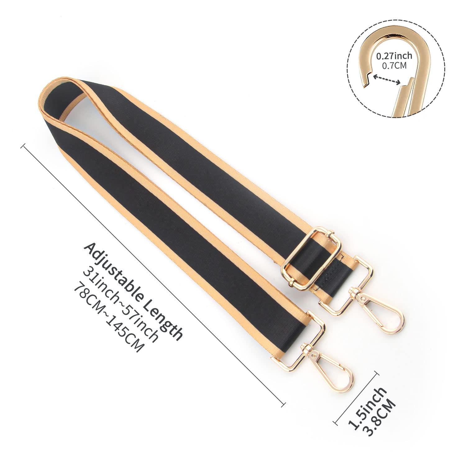 Replacement Purse Strap - Wide Adjustable Crossbody Handbag Strap for Women | Durable & Comfortable Shoulder Bag Accessory | Perfect for Daily Use, Shopping & Travel