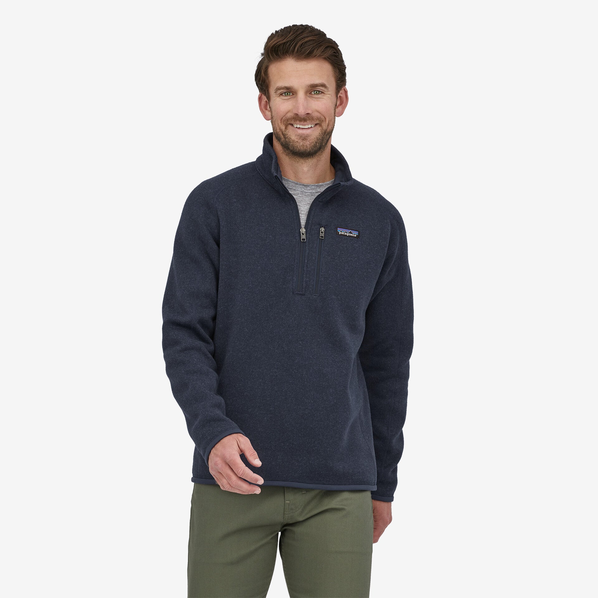Men's Better Sweater® 1/4 Zip Fleece Jacket - Lightweight Warm Pullover for Hiking & Outdoor Activities (Style 25523)