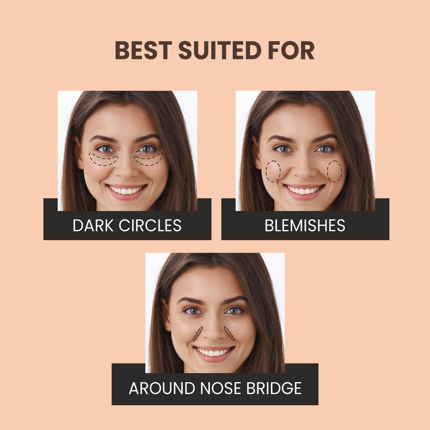 VERYMISS Liquid Concealer - 05 Coffee, Full Coverage, Waterproof & Long Lasting | Perfect for Dark Circles, Blemishes & Under Eye Brightening | Ideal for Daily Makeup & Professional Use