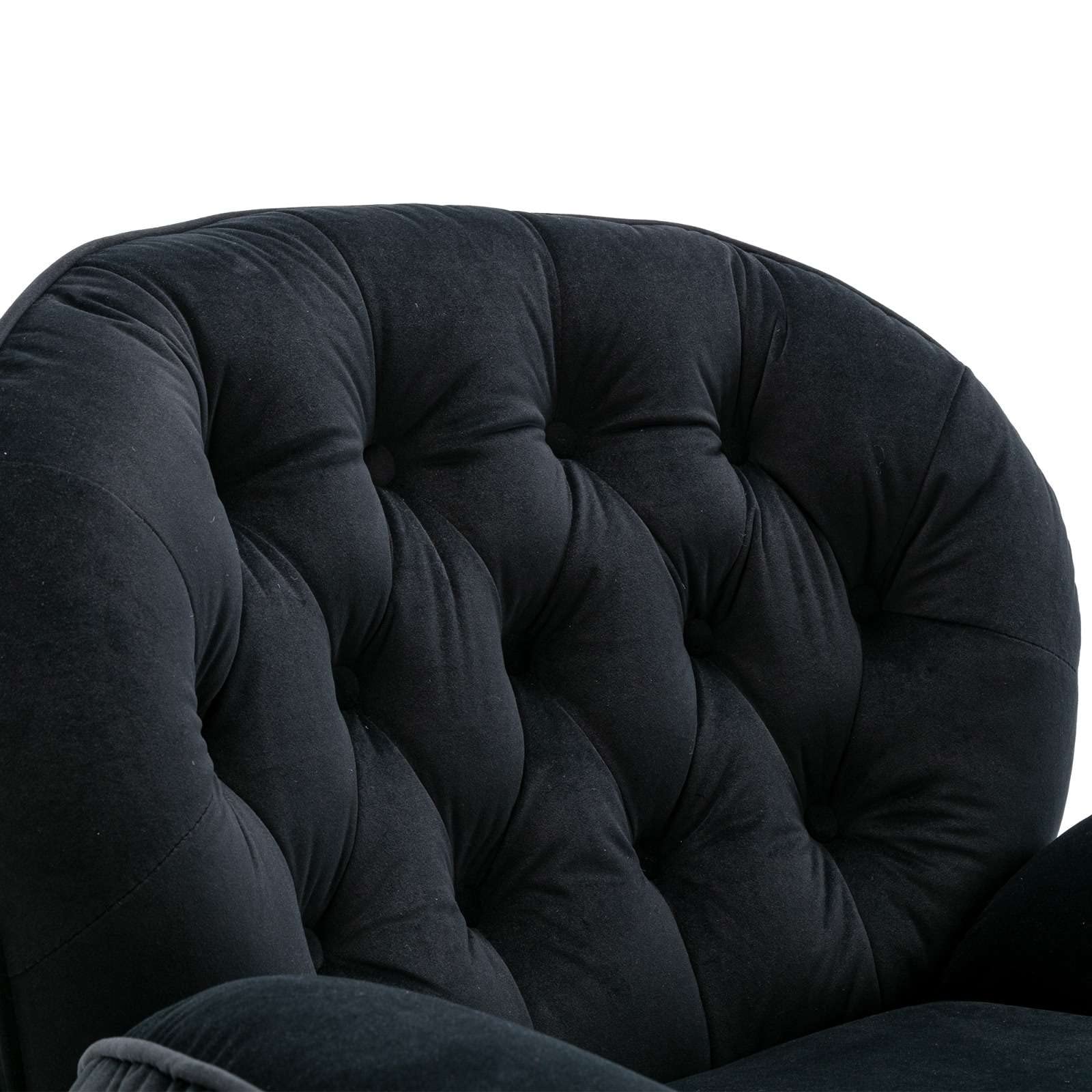 Velvet Swivel Accent Chair with Ottoman - Modern Living Room Lounge Chair with Footrest for Relaxing & Reading - Perfect for Home, Office, and Cozy Spaces