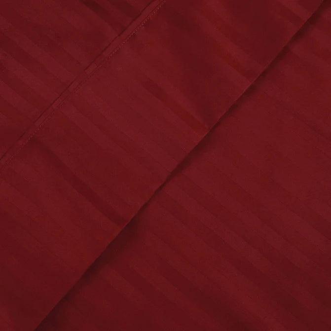 Premium Egyptian Cotton 300 Thread Count Pillowcase Set - 2 Piece Striped Bedding for Luxury Hotels & Home Decor | Soft Breathable Pillow Covers for Ultimate Comfort