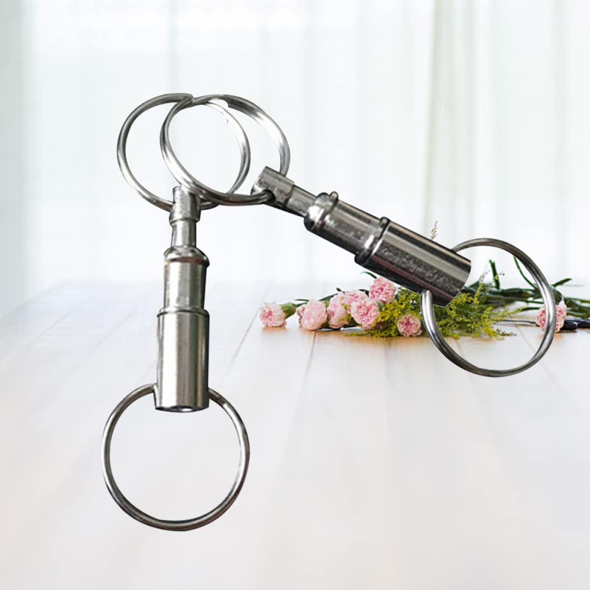 COHEALI Detachable Quick Release Key Ring - Dual Outdoor Key Holder for Hiking & Travel