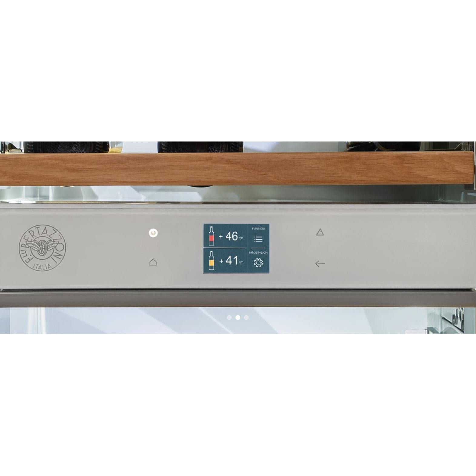 Bertazzoni 80 Bottle Dual Zone Wine Cooler REF24WCPIXL/23 - Premium Wine Refrigerator for Home, Restaurant & Wine Cellar Storage