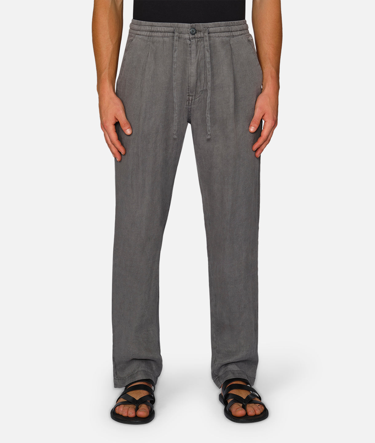 The Capri Linen Pants for Women - Comfortable & Stylish Gun Metal Color - Perfect for Summer, Travel, and Casual Wear