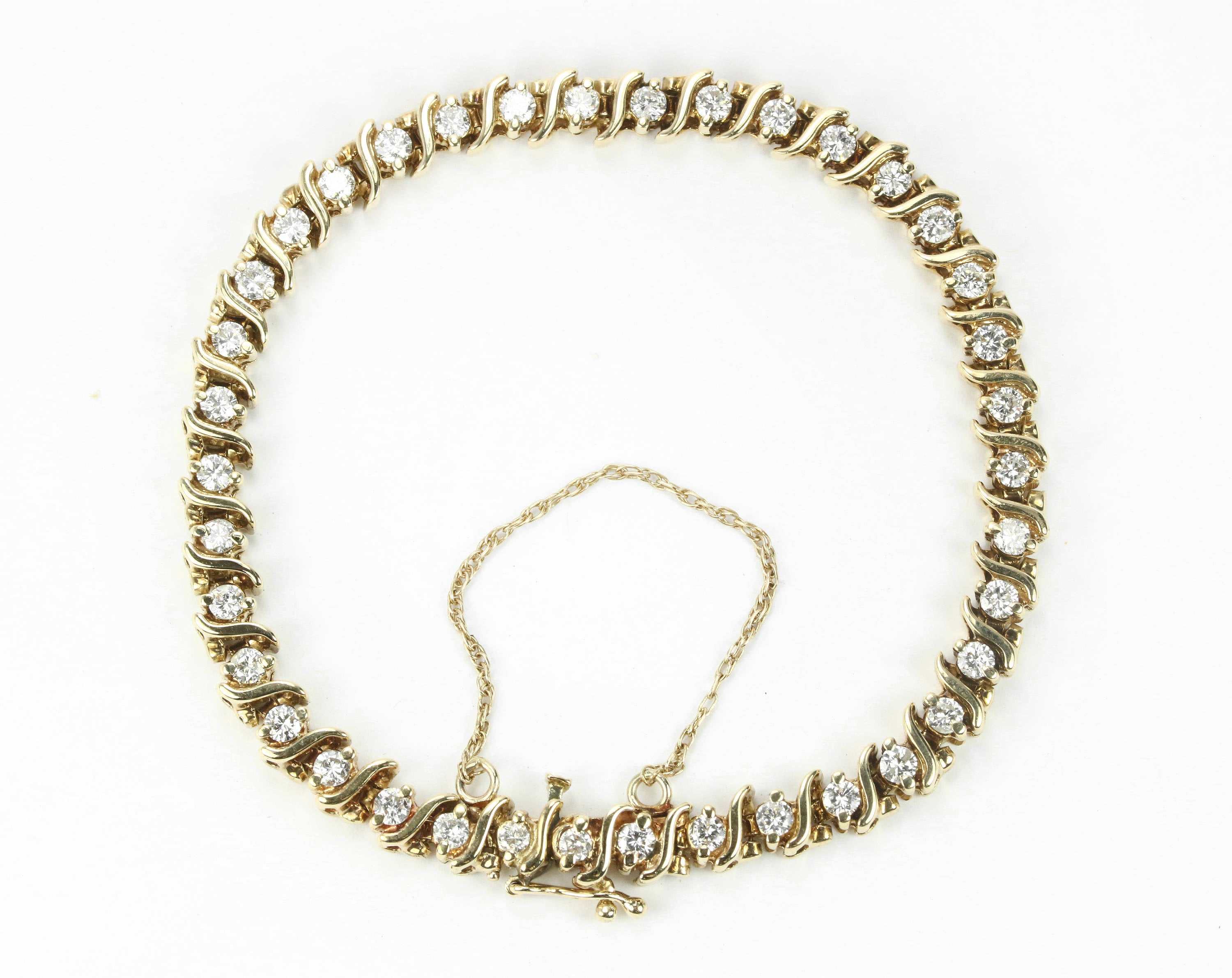 2.66 Carat 14K Yellow Gold Diamond Tennis Bracelet for Women - Elegant Jewelry Gift for Anniversary, Birthday & Special Occasions