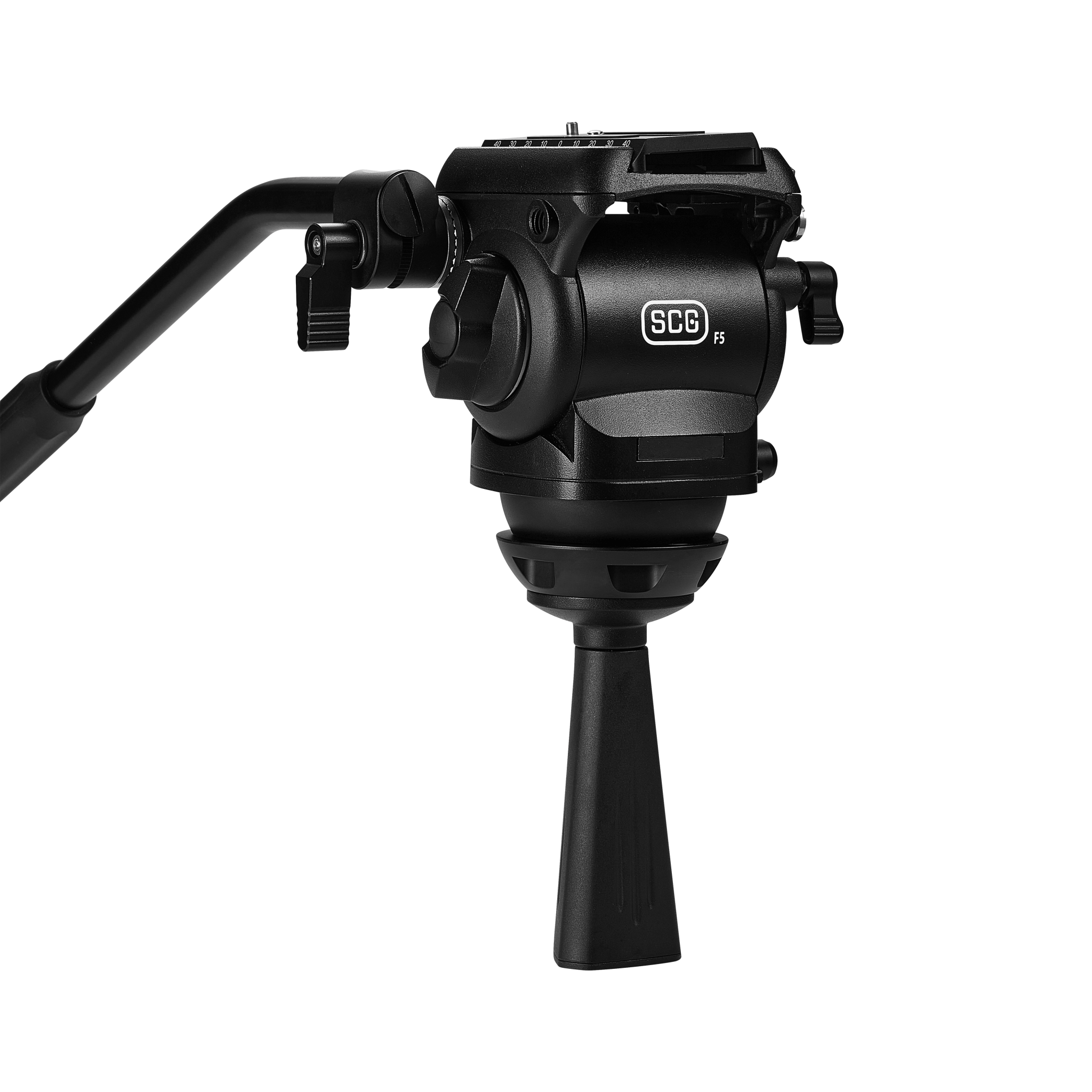 SCG F5 Professional Fluid Head Tripod - Smooth 360° Pan & Tilt for DSLR Cameras & Video - Perfect for Vlogging, Filmmaking & Photography
