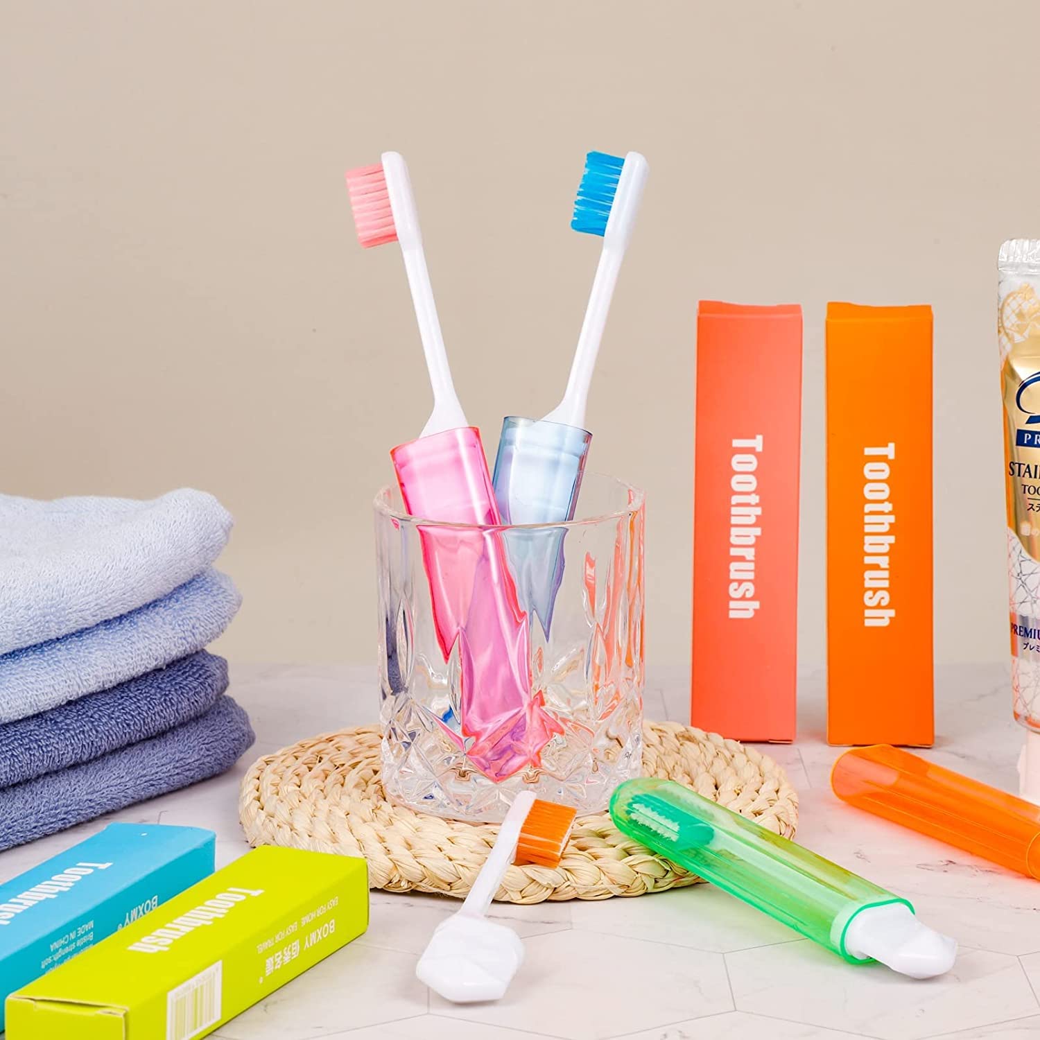 8 Pack Travel Toothbrush Set - Mini Portable Foldable Toothbrushes for Camping, School & Travel | Compact Oral Care for Kids & Adults | Perfect for Backpacks, Gym Bags & Emergency Kits