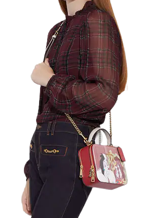 Coach Disney X Coach Box Crossbody Bag with Cruella Motif - Stylish and Compact Purse for Women, Perfect for Parties, Travel, and Everyday Use