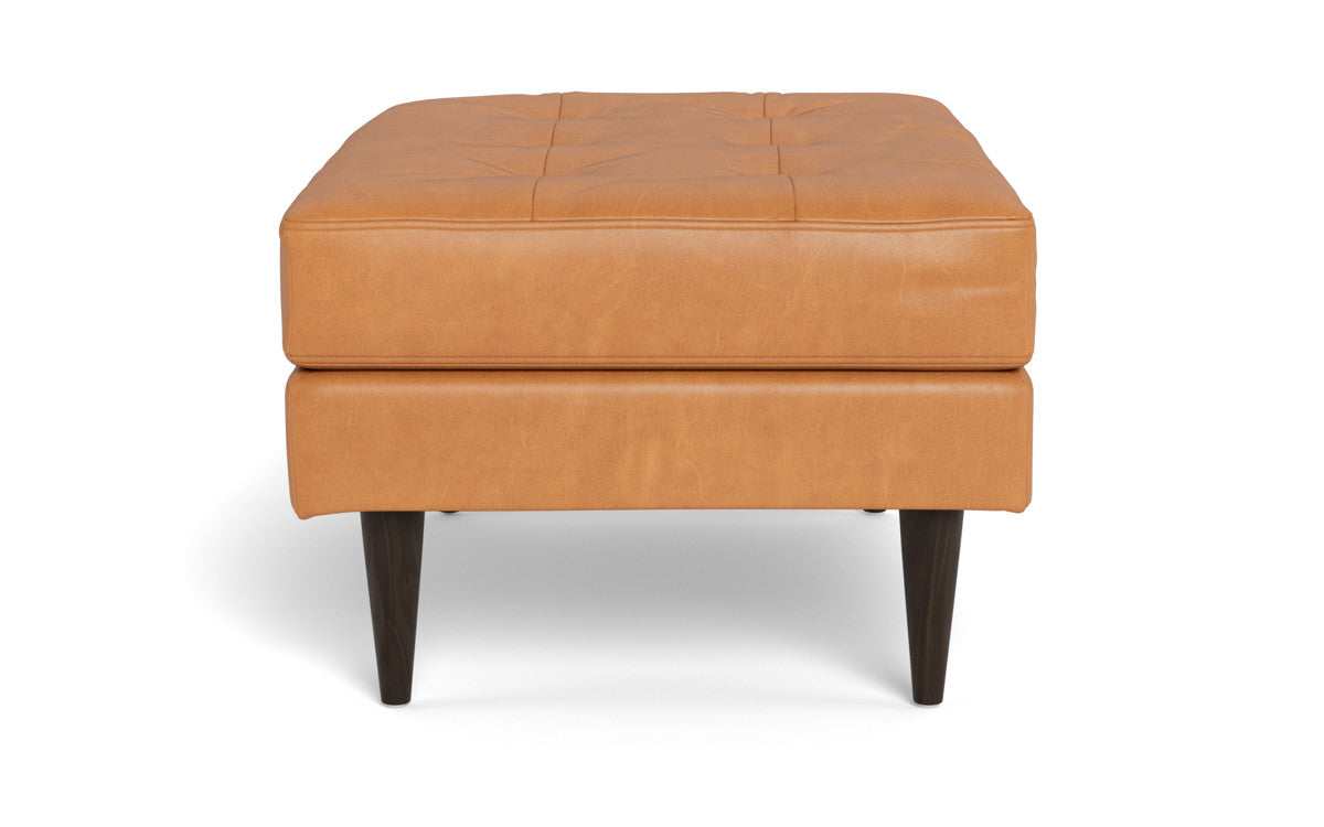Wallace Leather Ottoman - Stylish & Durable Footrest, Storage Bench - Perfect for Living Room, Bedroom & Home Decor