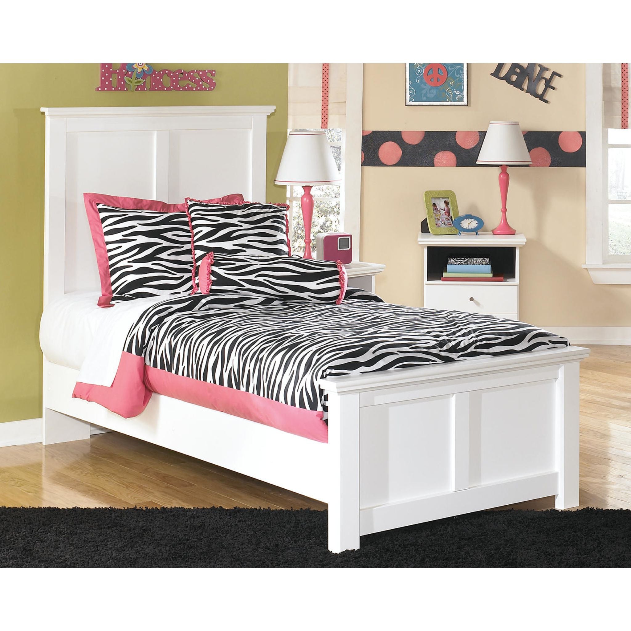 Bostwick Shoals Panel Bed - Queen Size White Wooden Bed Frame for Bedroom - Perfect for Modern, Farmhouse & Coastal Home Decor