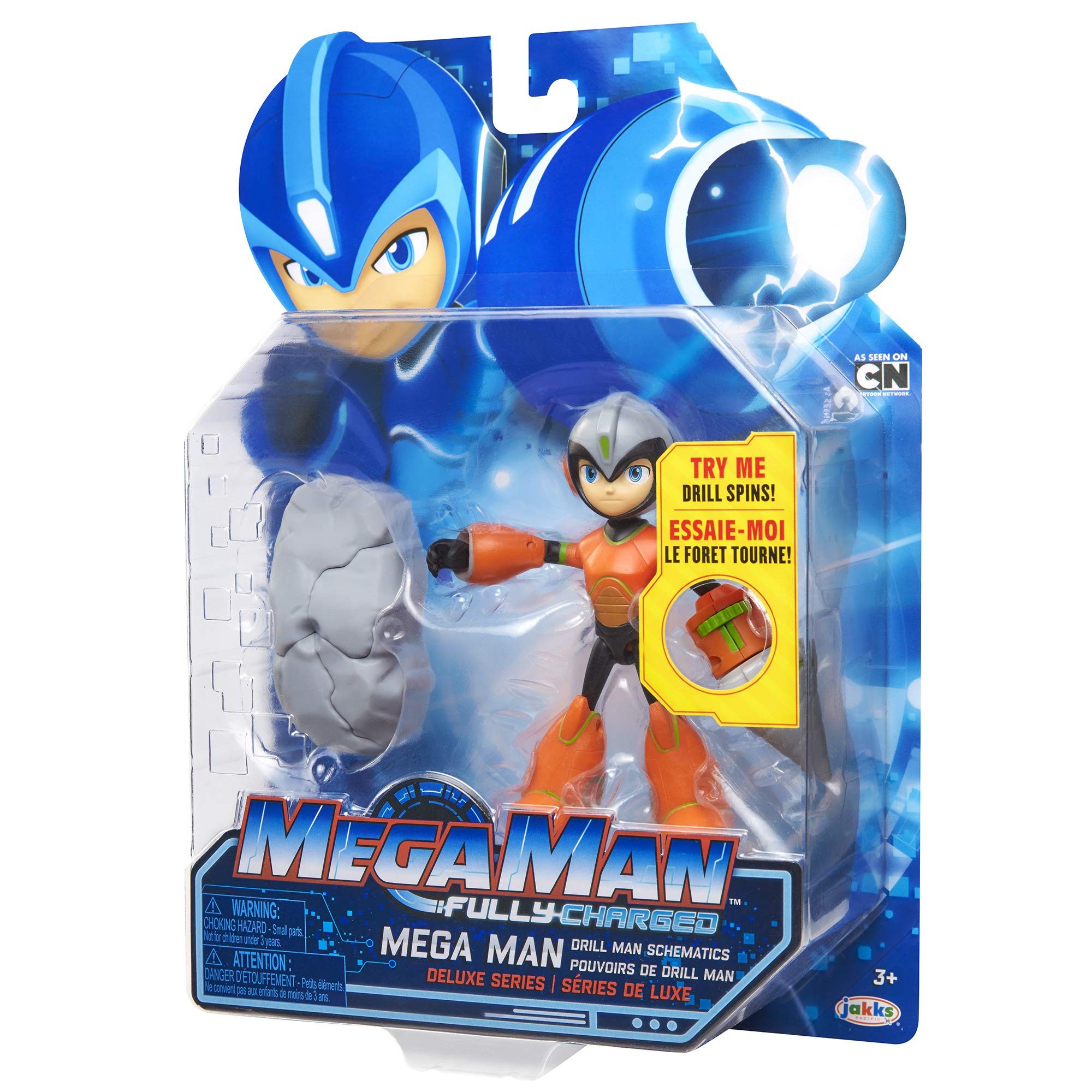 Fully Charged Deluxe Drill Man Articulated Action Figure with Spinning Drill & Break-Apart Boulder - Inspired by the New Show | Perfect for Collectors & Kids Play | STEM Toy for Creative Role-Playing Adventures