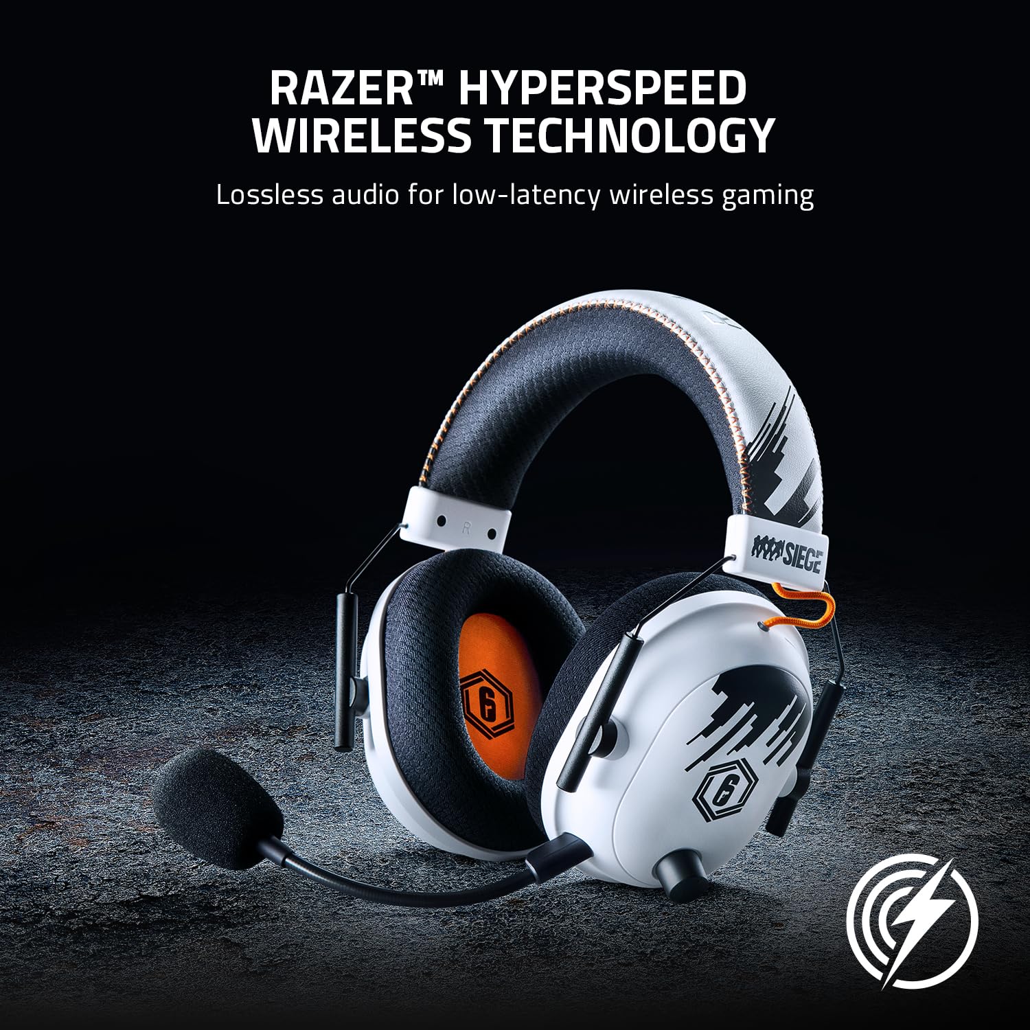 Razer BlackShark V2 Pro Wireless Gaming Headset - HyperSpeed Wireless, TriForce Titanium 50mm Drivers, HyperClear Mic - Premium Esports Headphones for Rainbow Six Siege, FPS, PC & Console Gaming