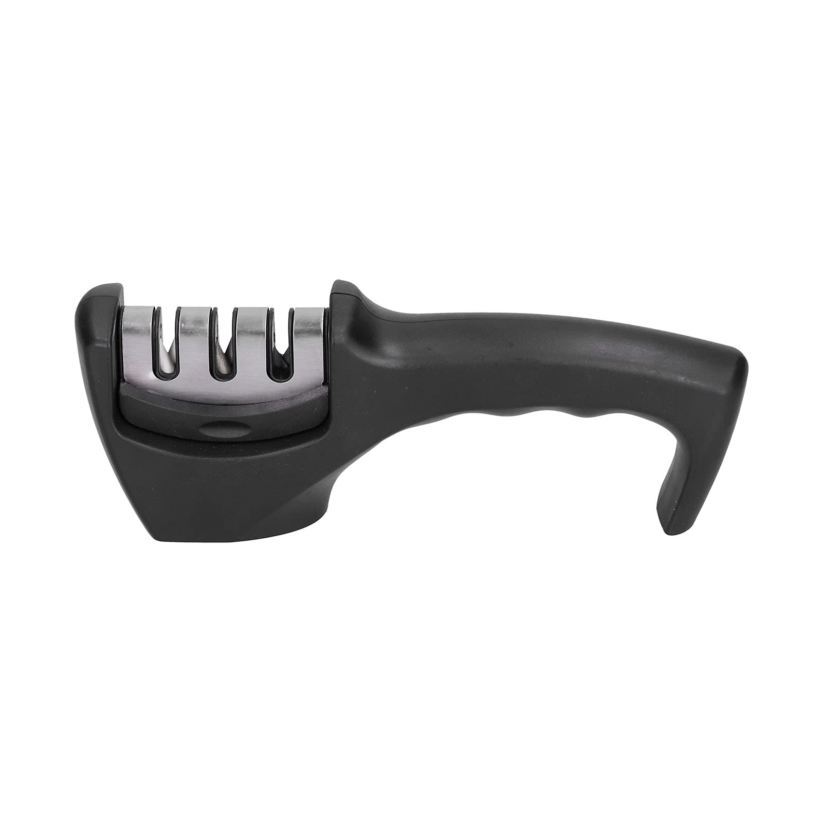 Portable 3-Stage Manual Knife Sharpener - Handheld Kitchen Knife Sharpening Tool for All Knife Types, Ideal for Home, Camping, and Outdoor Cooking