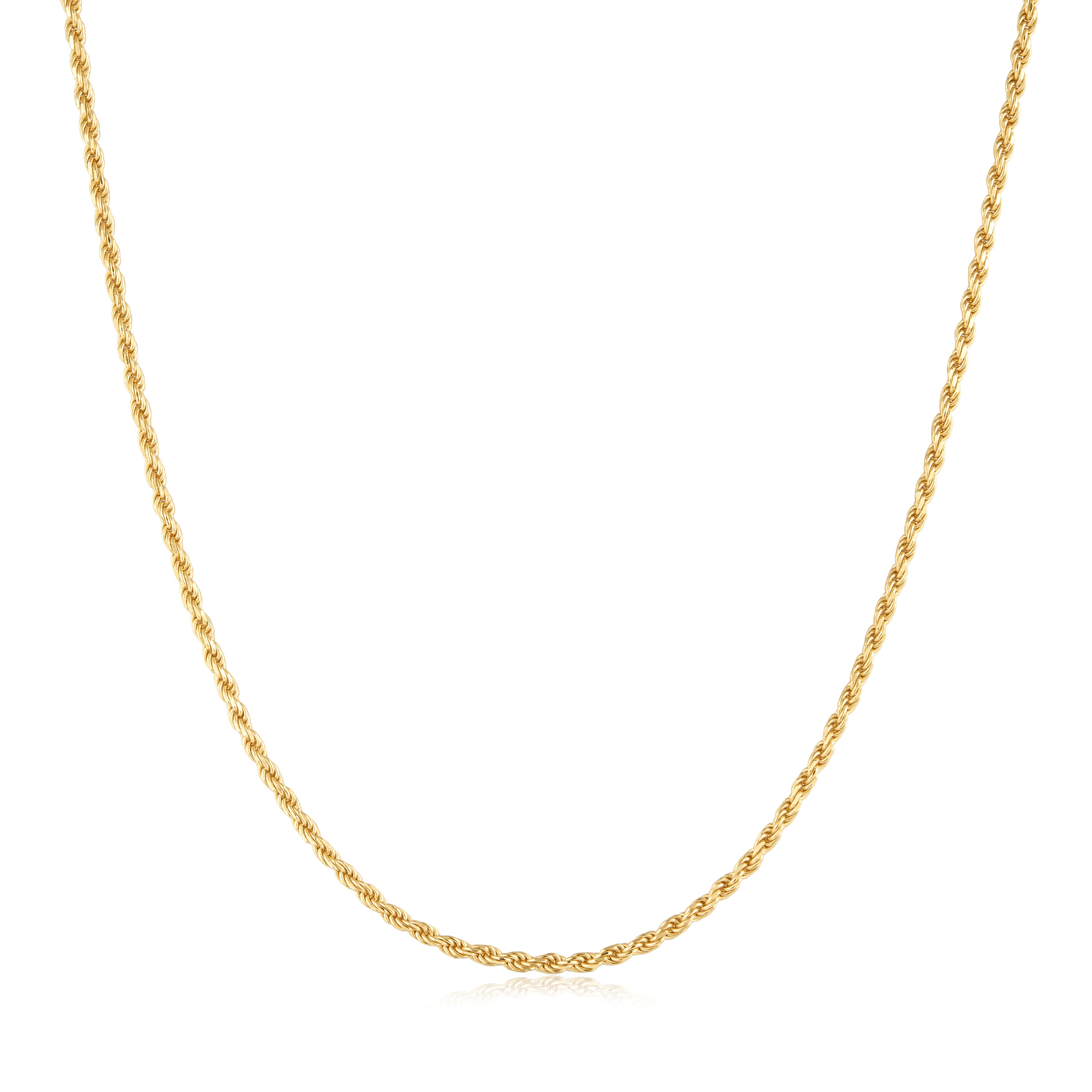 14K Gold Rope Twist Chain Necklace for Women - Elegant Layered Jewelry Gift for Birthday, Anniversary & Valentine's Day - Perfect for Everyday Wear & Special Occasions