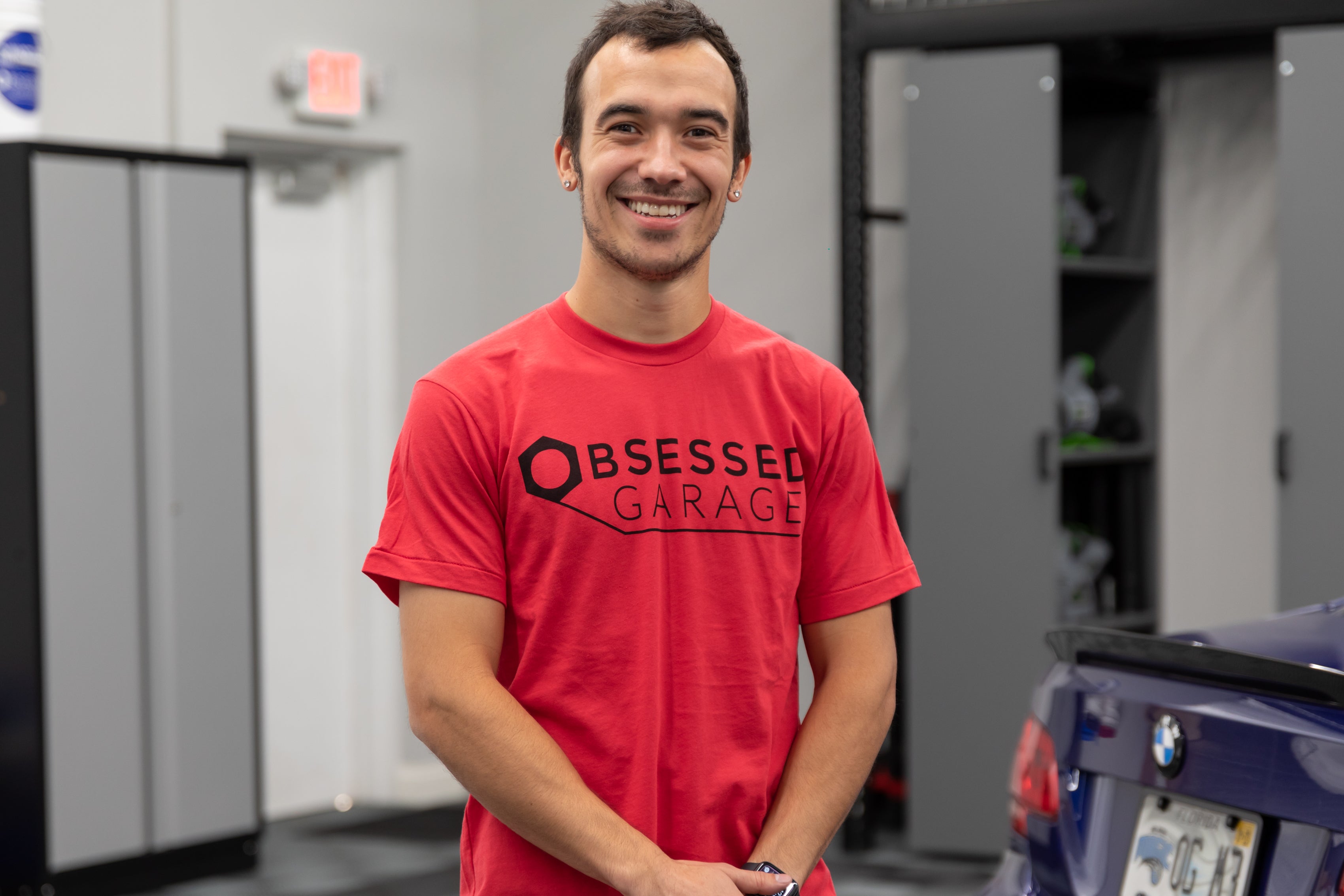 Obsessed Garage Logo T-Shirt - Premium Cotton Tee for Car Enthusiasts - Perfect for Car Shows, Meetups & Casual Wear